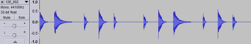 Uncompressed waveform