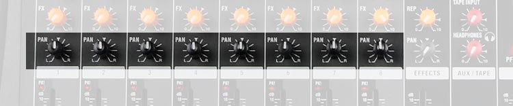 Mixer pan controls